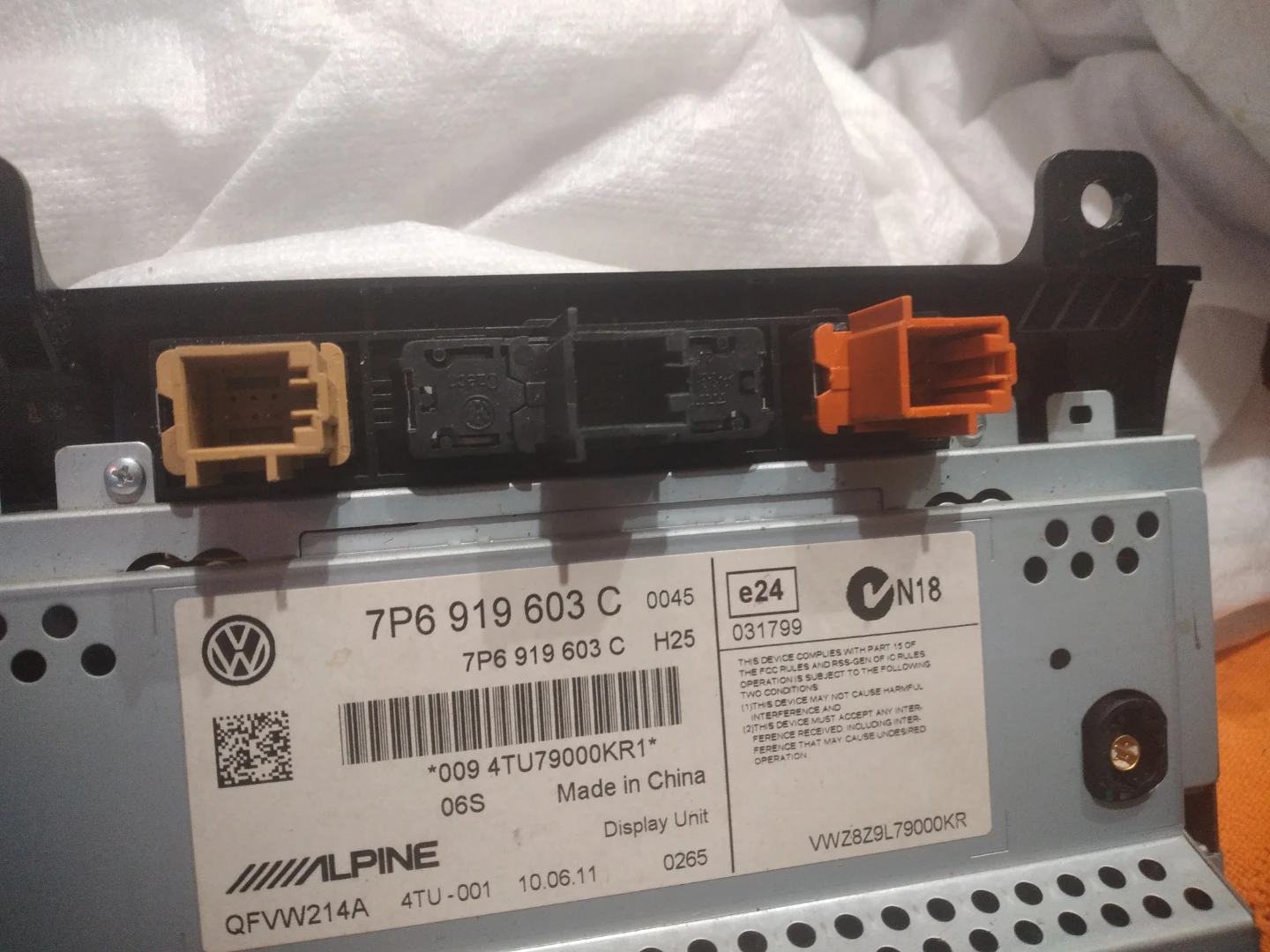 VW 7P6919603: Audio for VW TOUAREG (7P5, 7P6) - photo 4