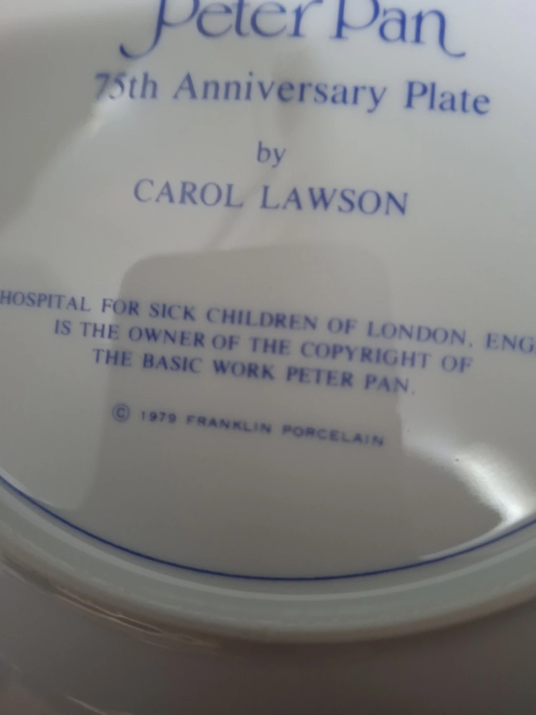 Franklin Porcelain The Peter Pan 75th Anniversary Plate - photo 5