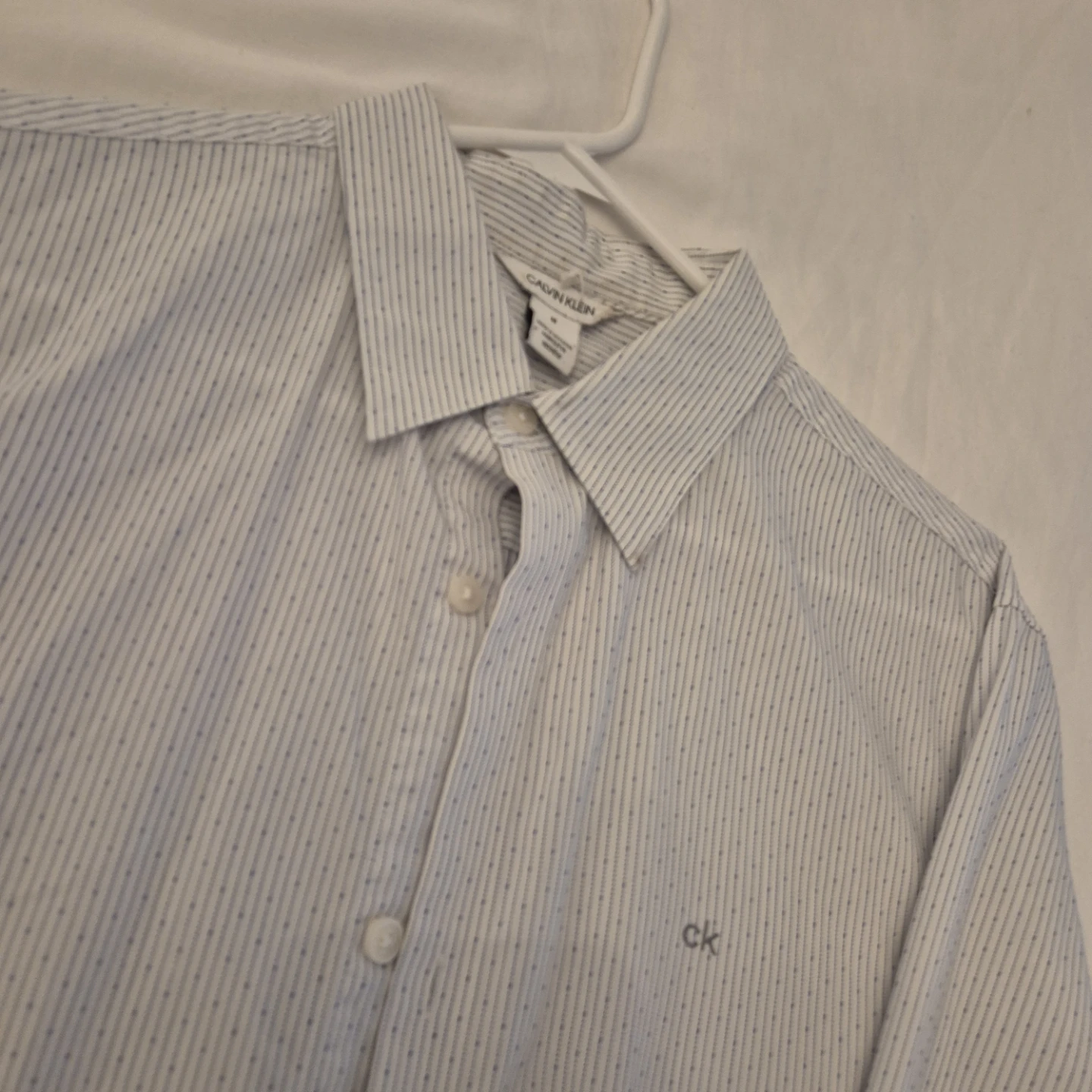Calvin Klein Men's Striped Button-Down Shirt - Size M - photo 2