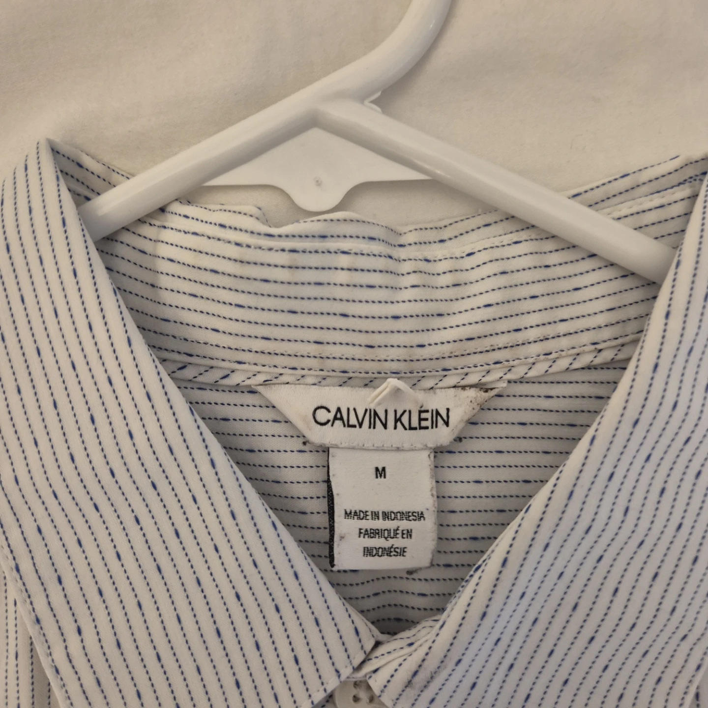 Calvin Klein Men's Striped Button-Down Shirt - Size M - photo 3