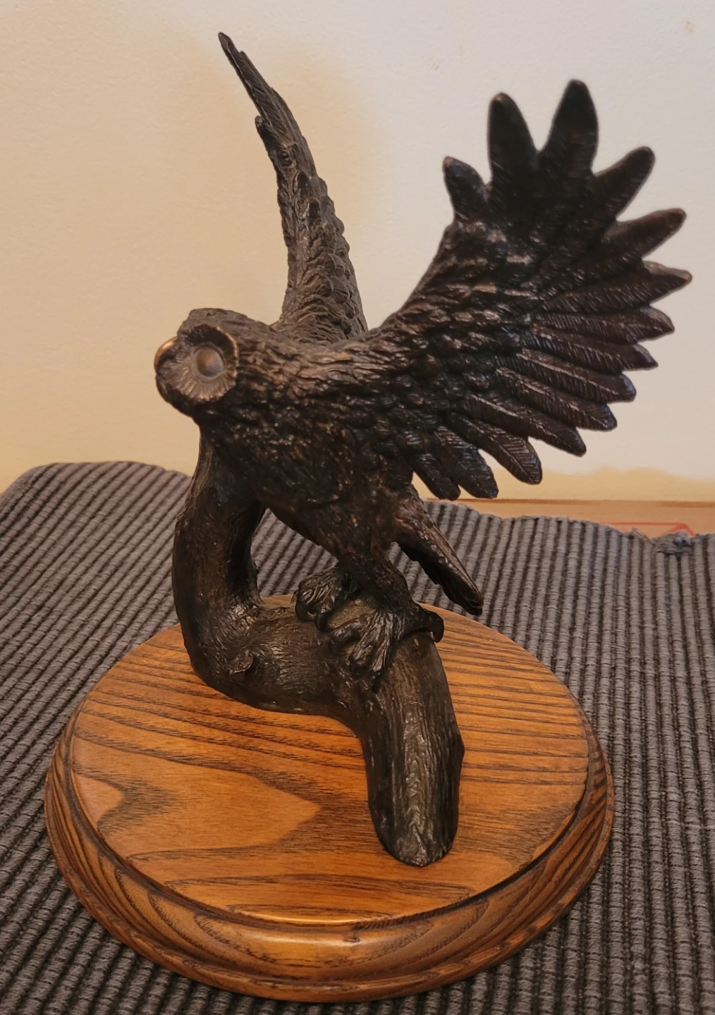 Bronze Owl Sculpture David Glazier 1991 - photo 2