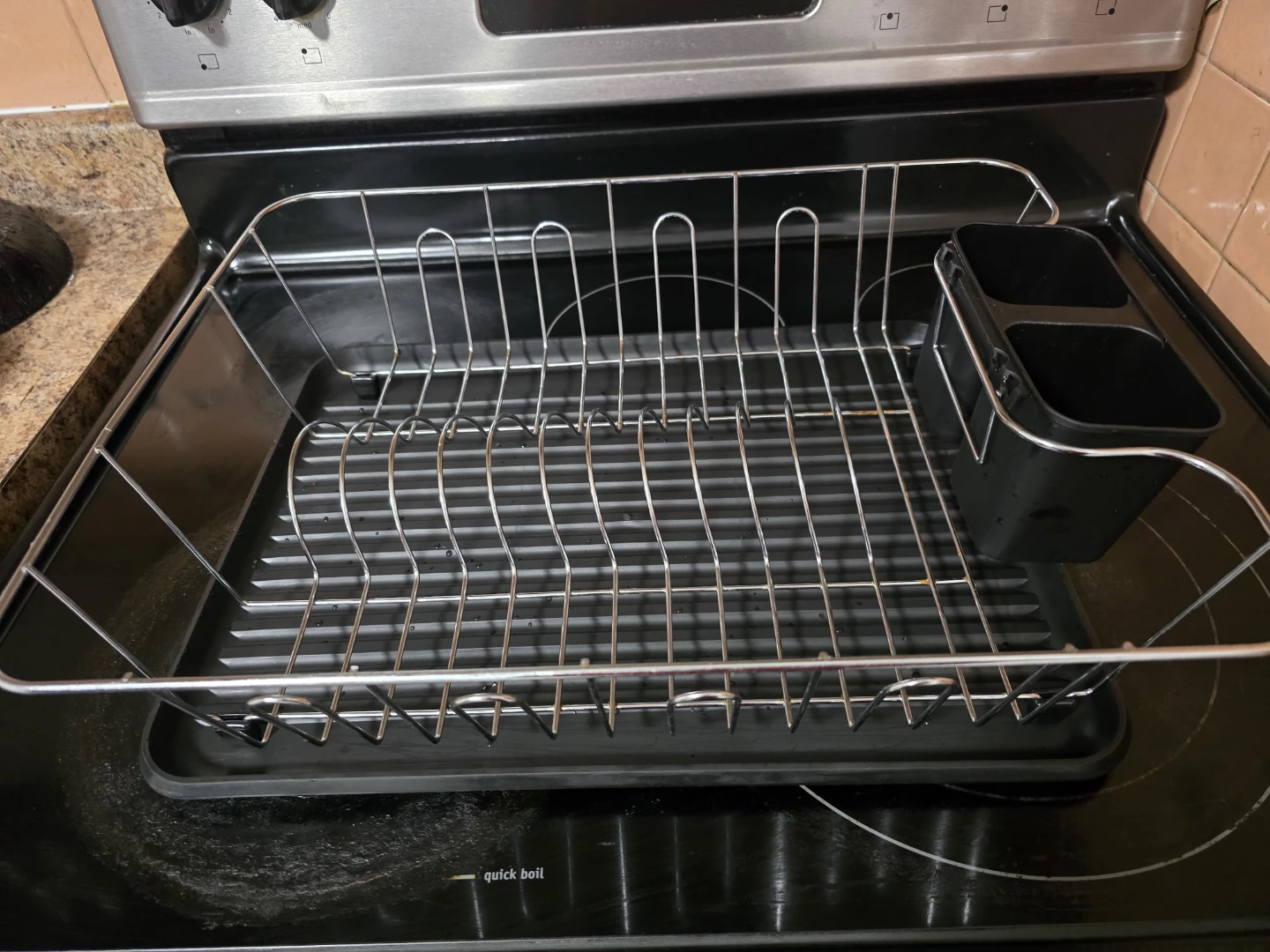 Metal  Dish Drying Rack with Utensil Holder - photo 3
