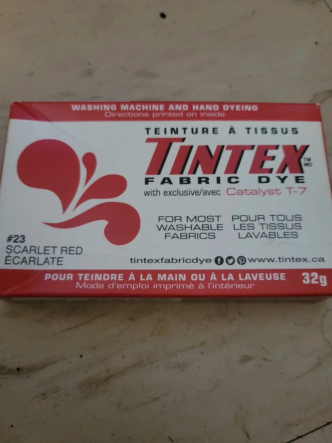 TINTEX Fabric Dye - Scarlet Red #23 (32g)
