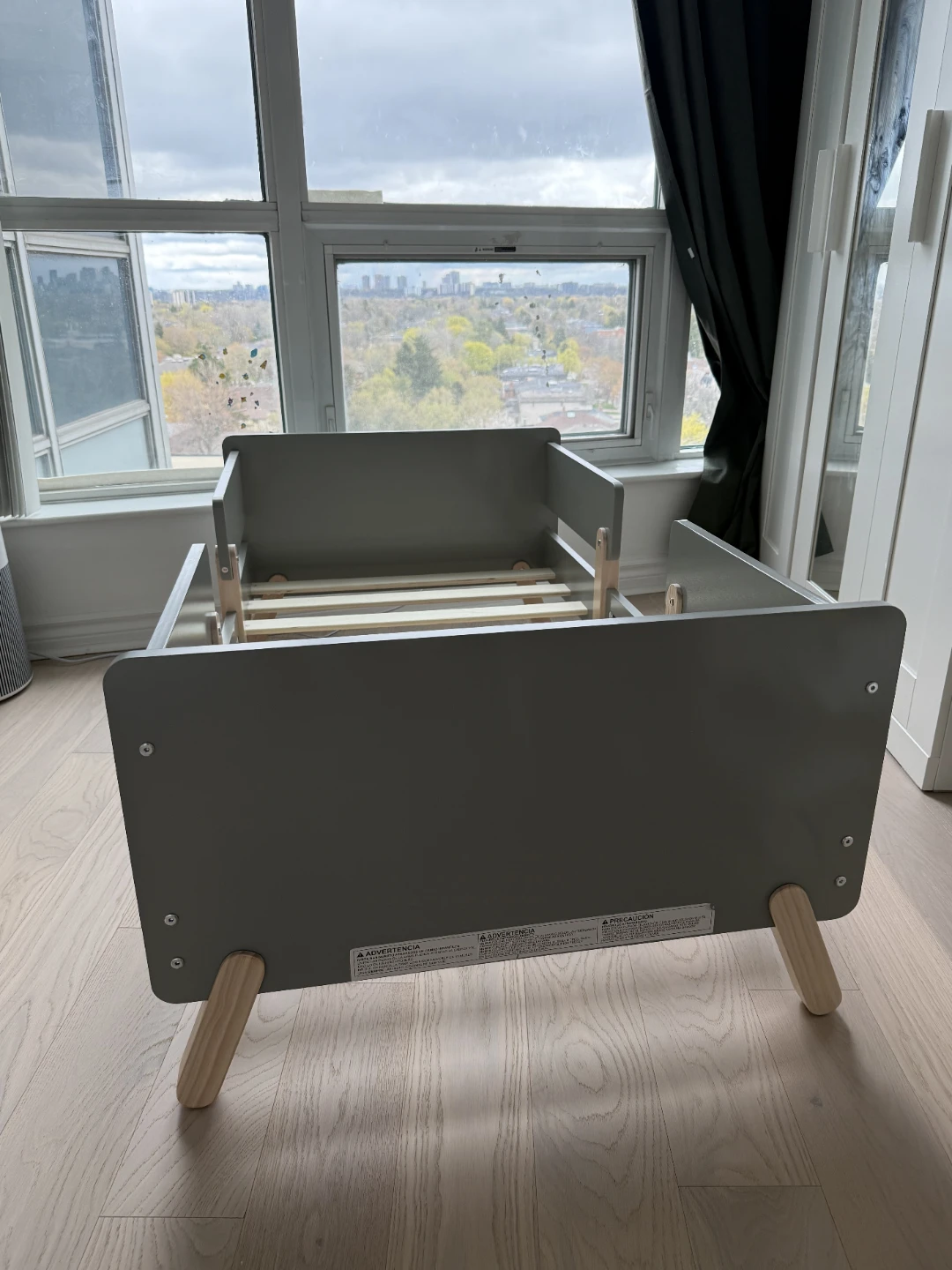New Toddler Bed Frame - Convertible Grey - photo 3