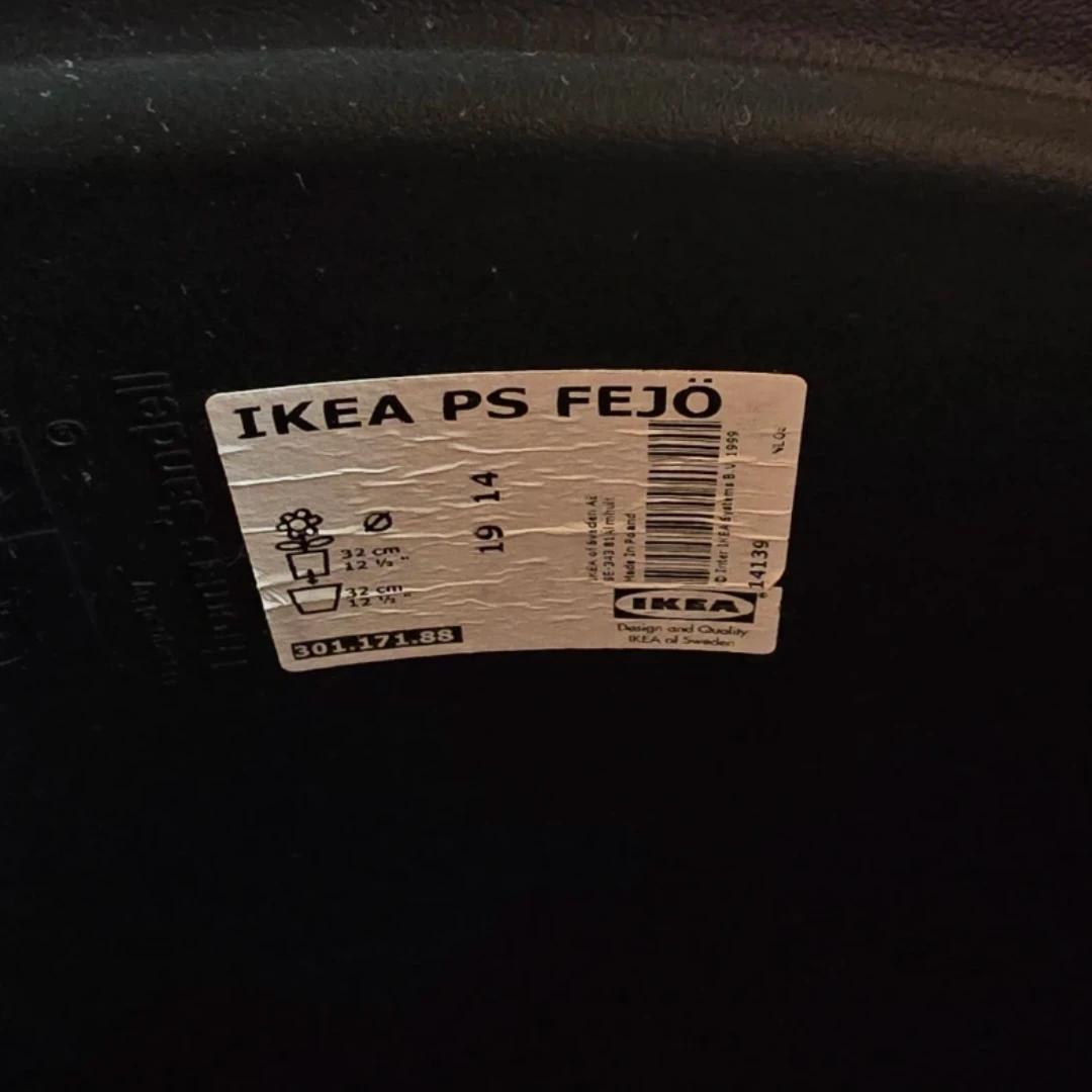 32 cm (12.5") IKEA PS FEJÖ black plant pot - photo 2