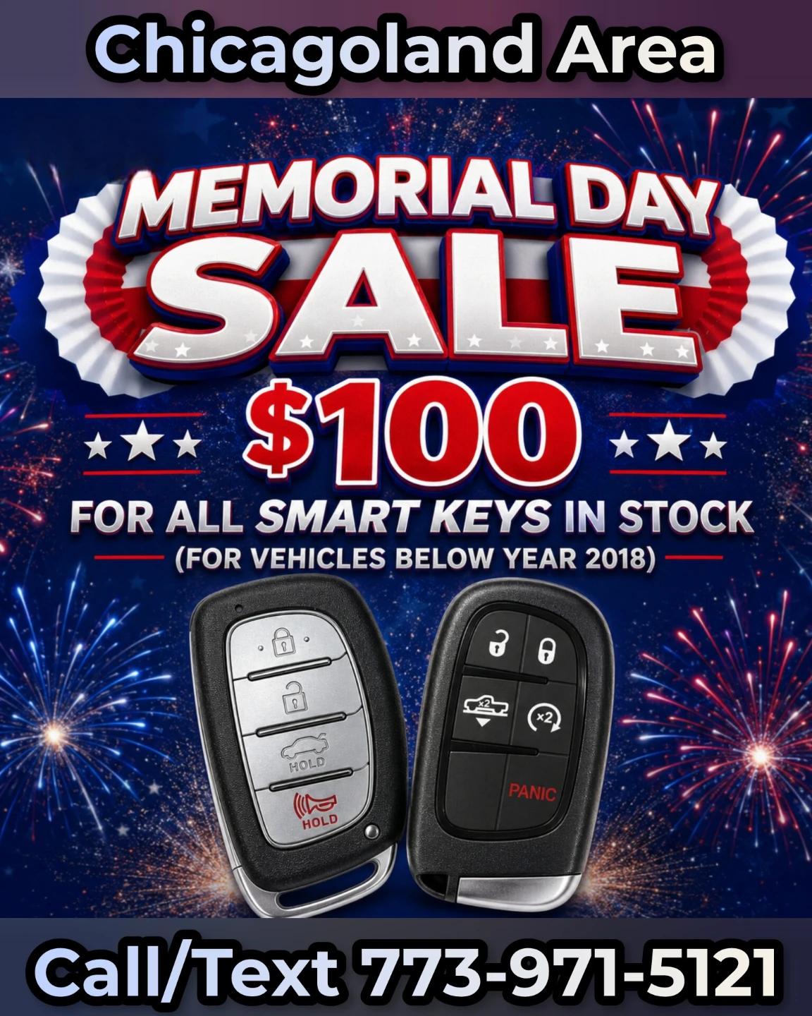 💯 Push Start Car Keys & Remotes