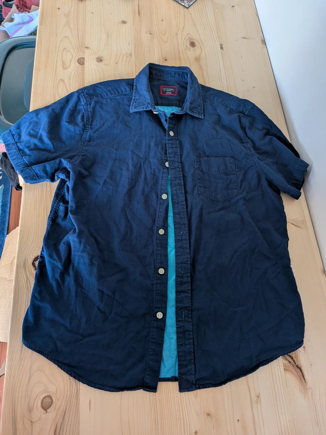 UNTUCKit Men's Short Sleeve Button-Up Shirt