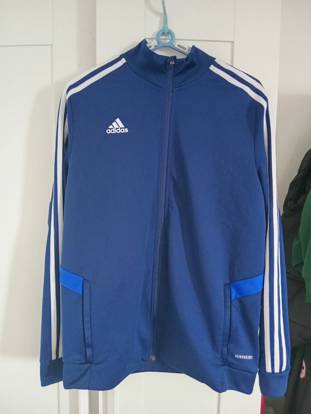 Adidas Track Jacket Blue AEROREADY Size L