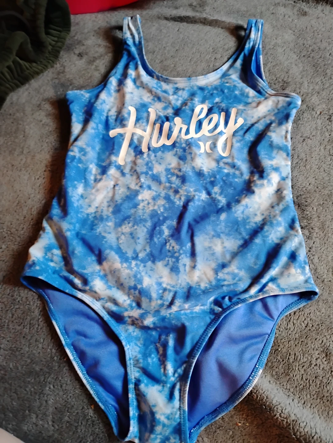 Hurley Blue Tie-Dye One-Piece Swimsuit