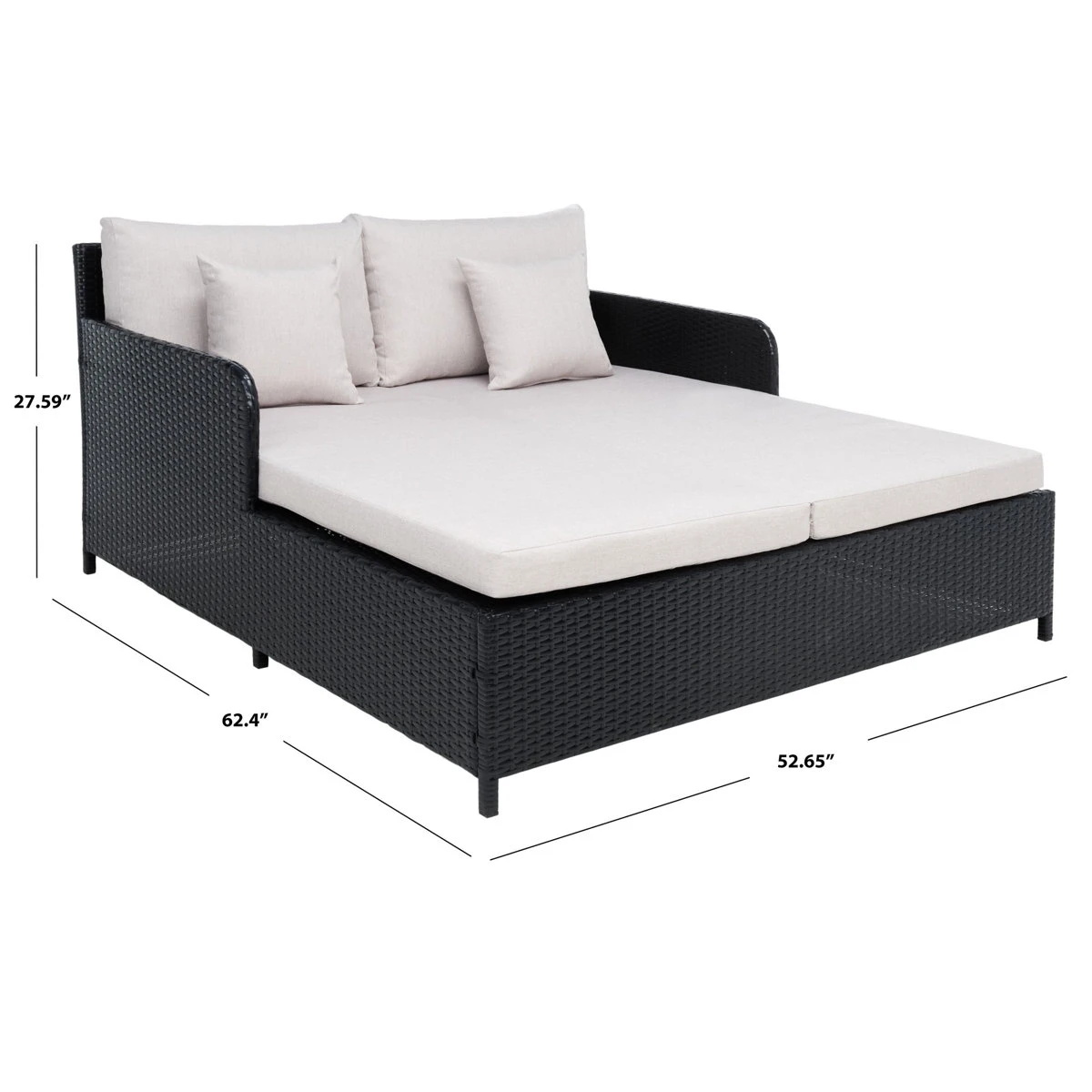 Outdoor Wicker Daybed with Cushions - photo 3