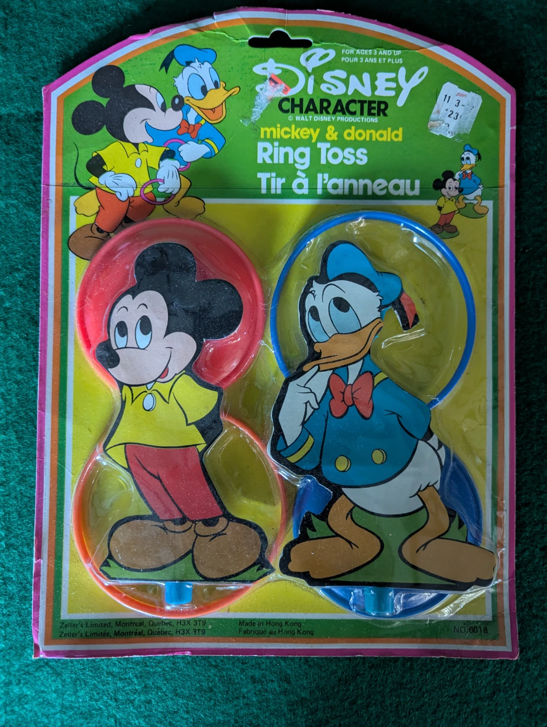 Vintage Disney Mickey & Donald Ring Toss Game