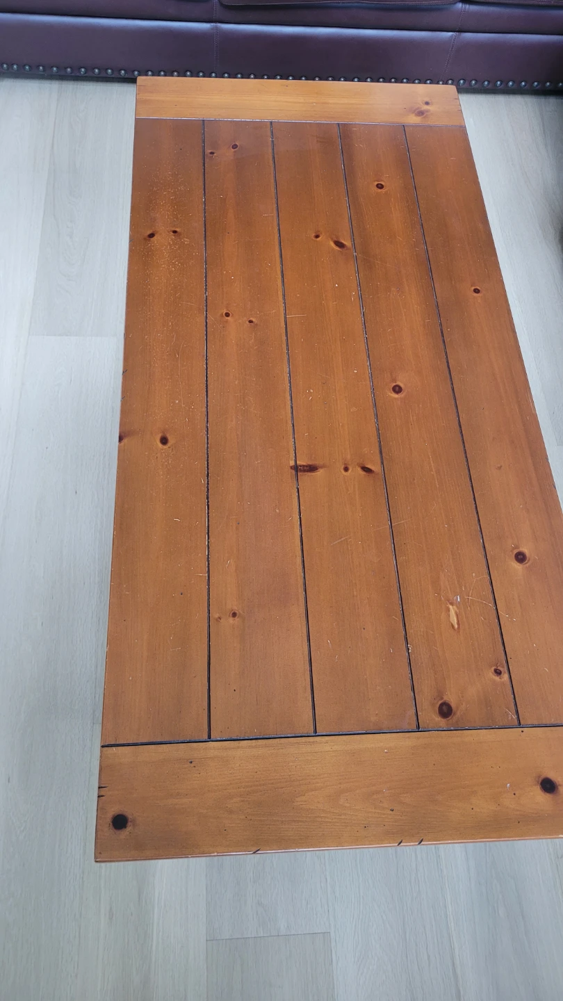 Wooden Coffee Table with Wicker Baskets - photo 3