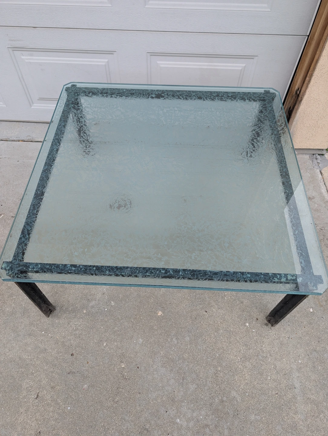 Square Coffee Table with Glass Top - photo 2