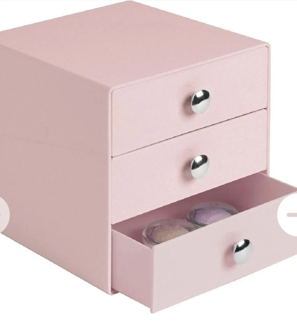 Pink 3-Drawer Organizer for Makeup and Accessories - photo 2