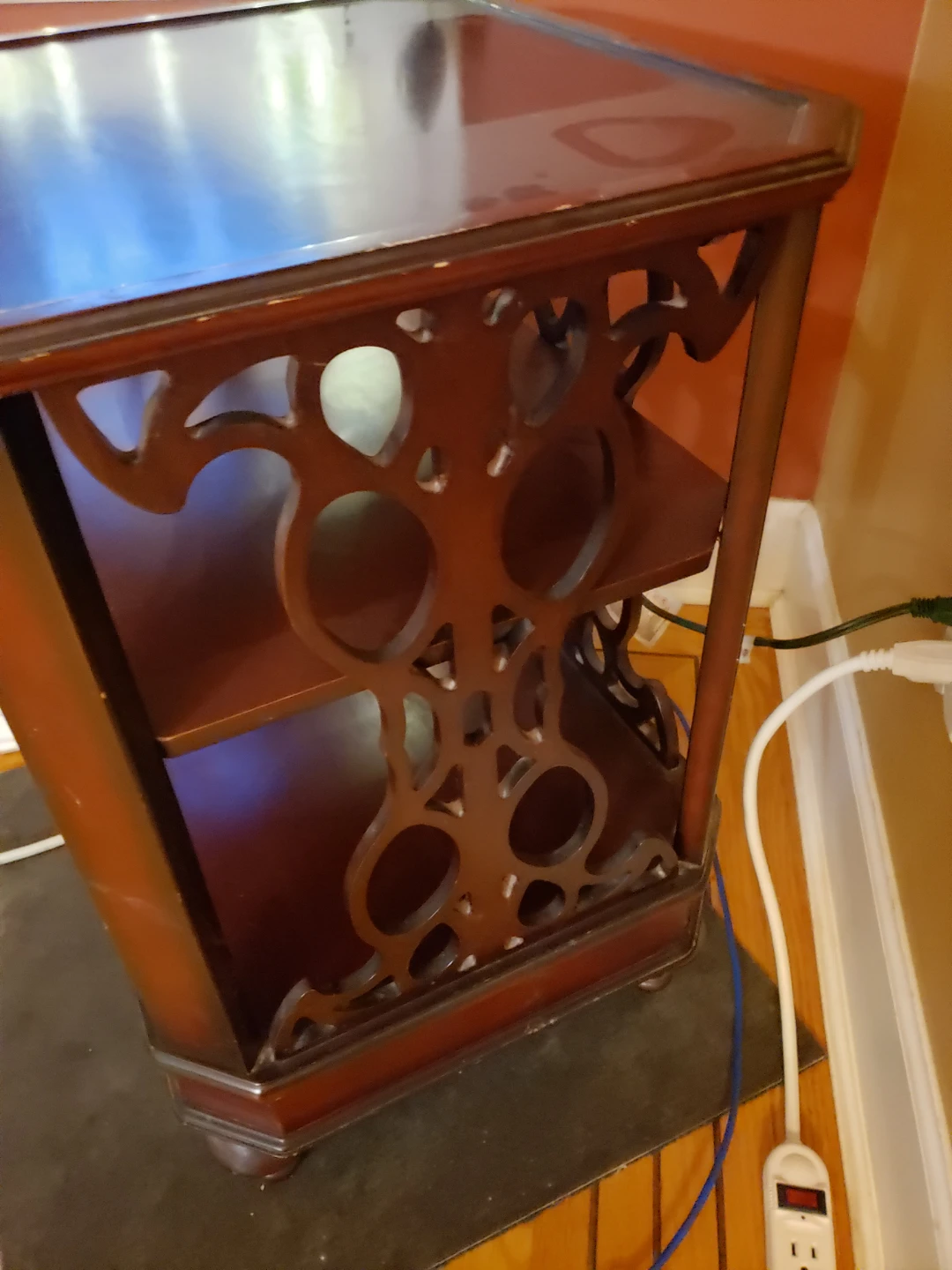 Wood Side Table with Shelves - photo 3