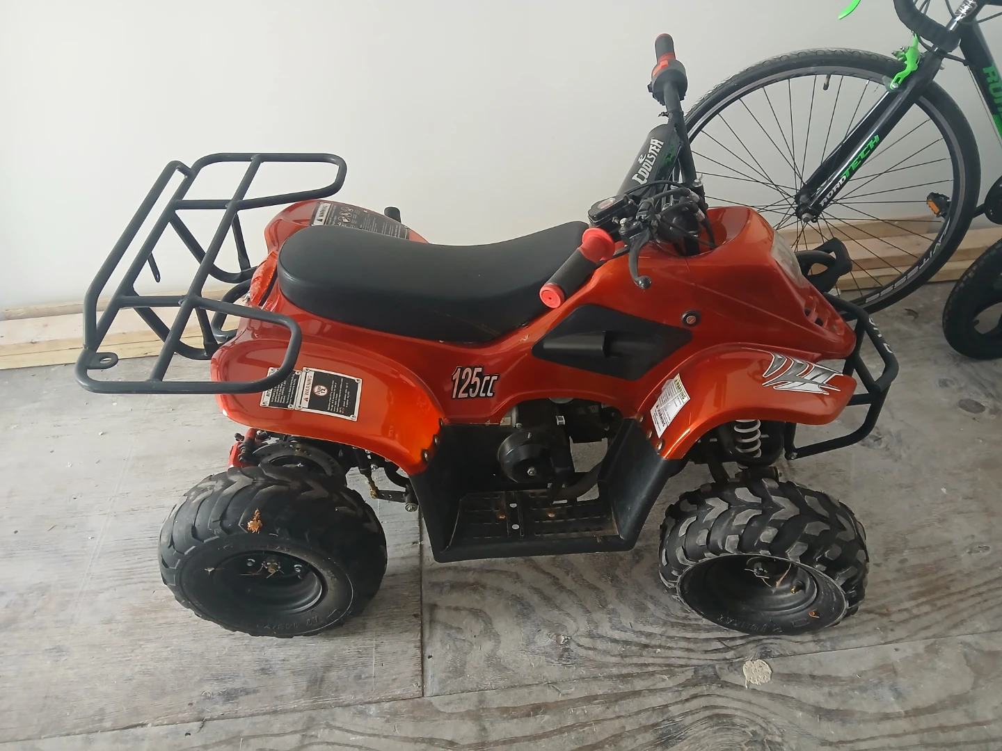 Orange 125cc Kids ATV
