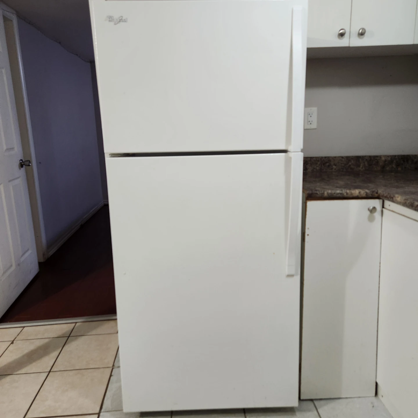 White Whirlpool Refrigerator