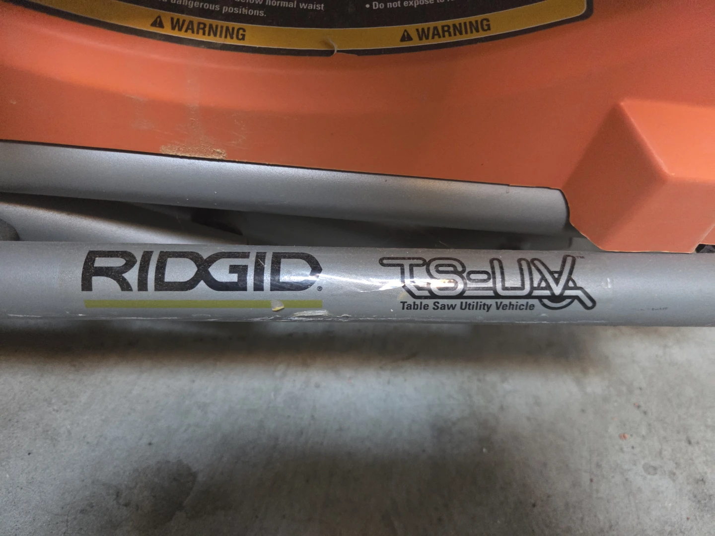 RIDGID TS-3650 Table Saw Utility Vehicle - photo 5