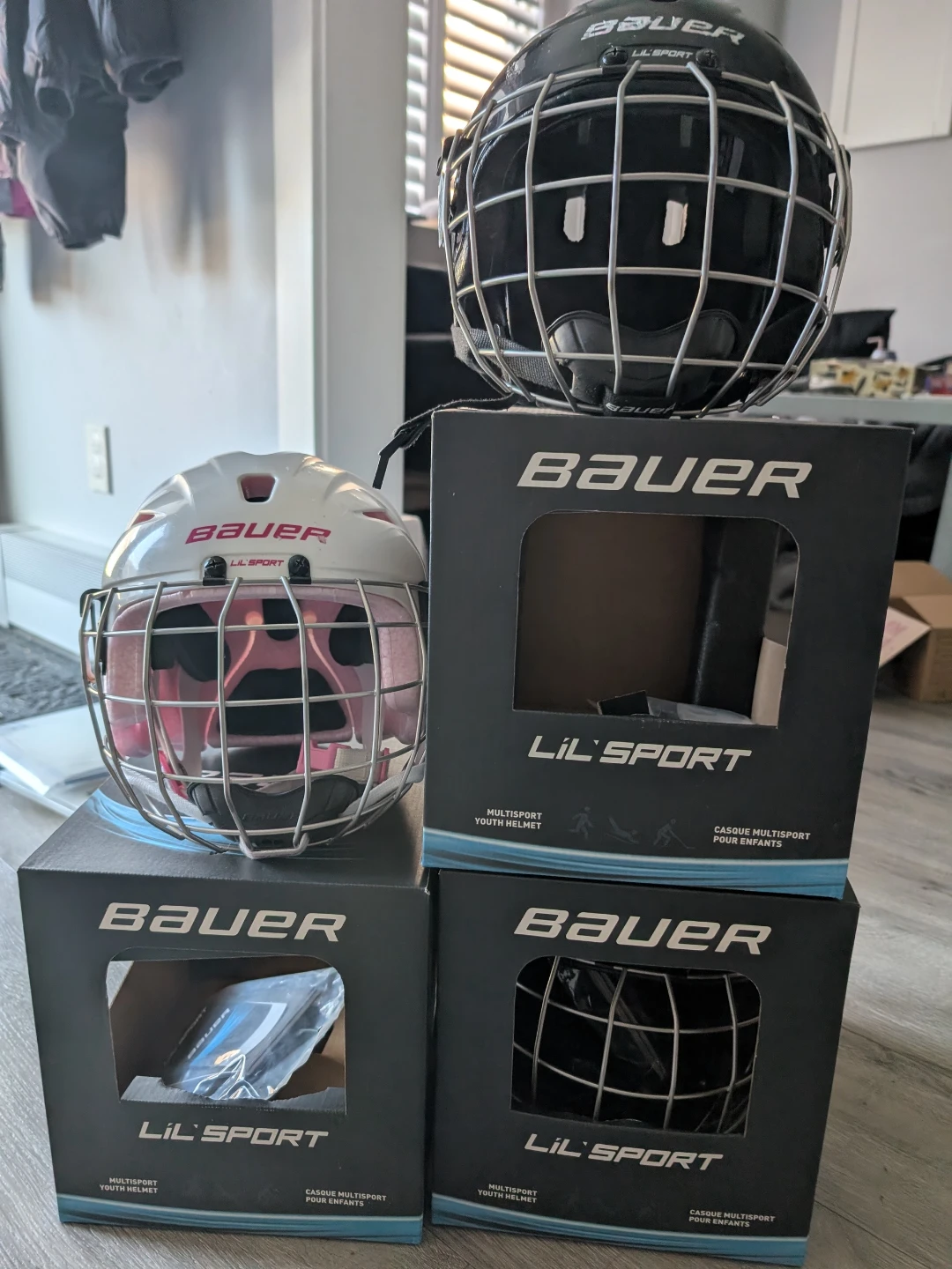 3 Bauer Lil Sport Youth Multisport Helmets