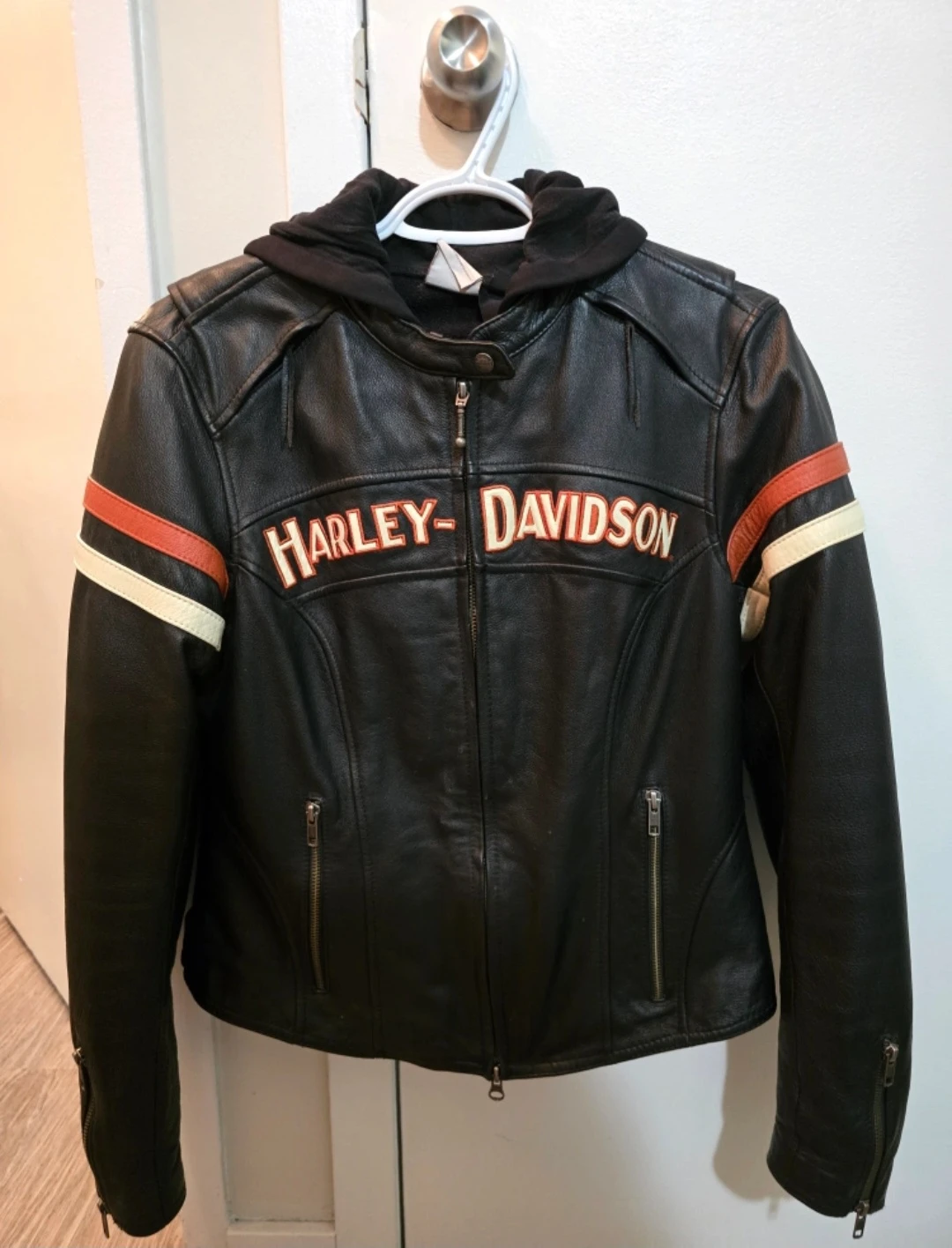 Harley-Davidson Leather Jacket with Hoodie