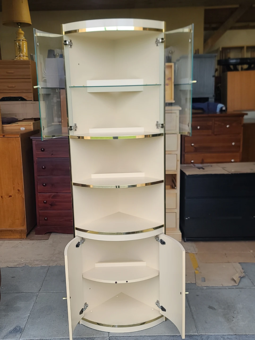 Corner Display Cabinet with Glass Doors - photo 3