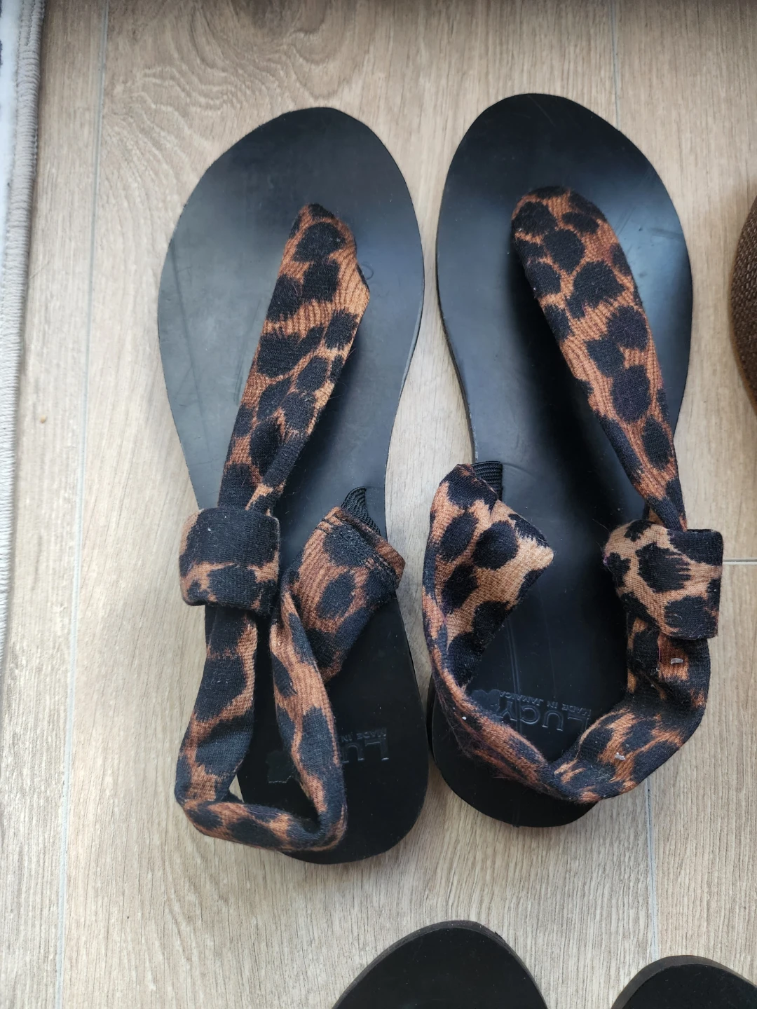 Lucy's Brand Flat Sandals- Gold/Black