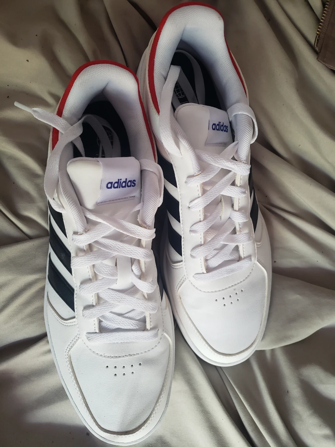 Adidas White Black Striped Sneakers - photo 2