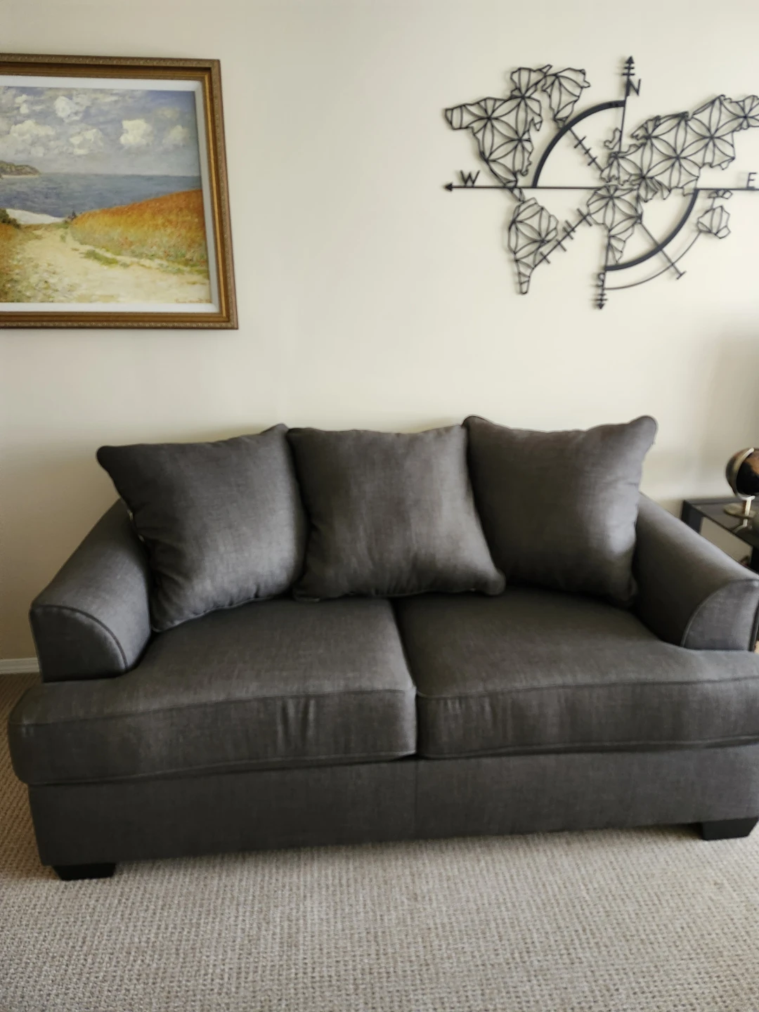 Ashley Grey Loveseat Sofa - photo 3