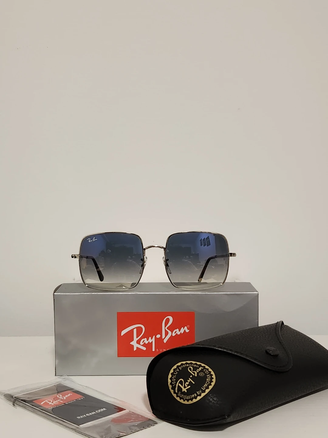 Ray-Ban RB1971 Square Arista Blue Gradient NEW Full Set