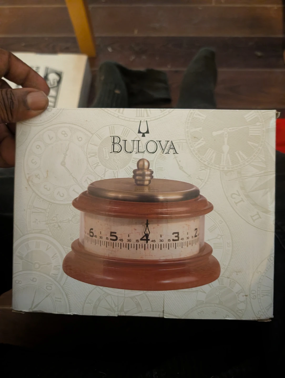 Bulova Wooden Tabletop Clock