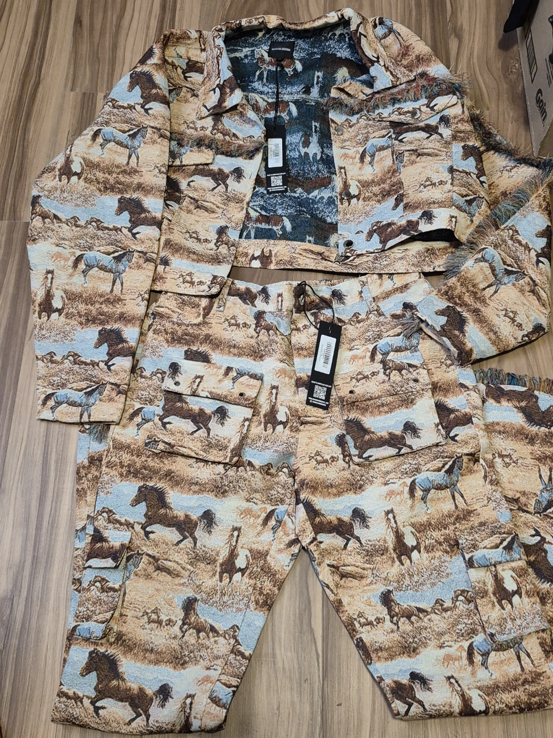 Denea Beige Tapestry Jacket 2XL Rockstar Brand