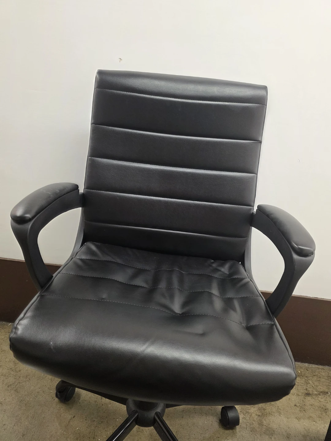 Black Faux Leather Office Chair