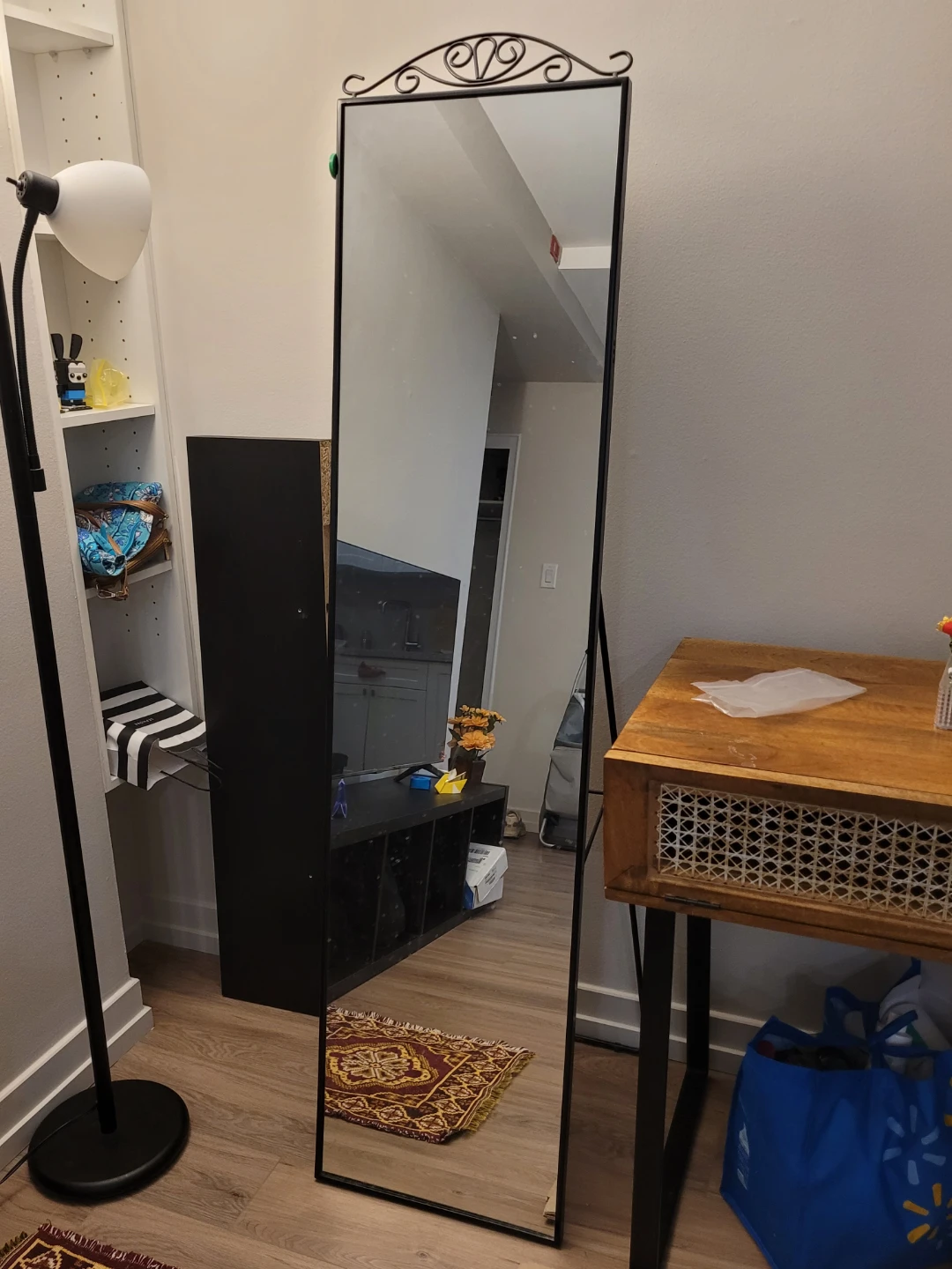 IKEA KARMSUND Standing Mirror Black 40x167 cm