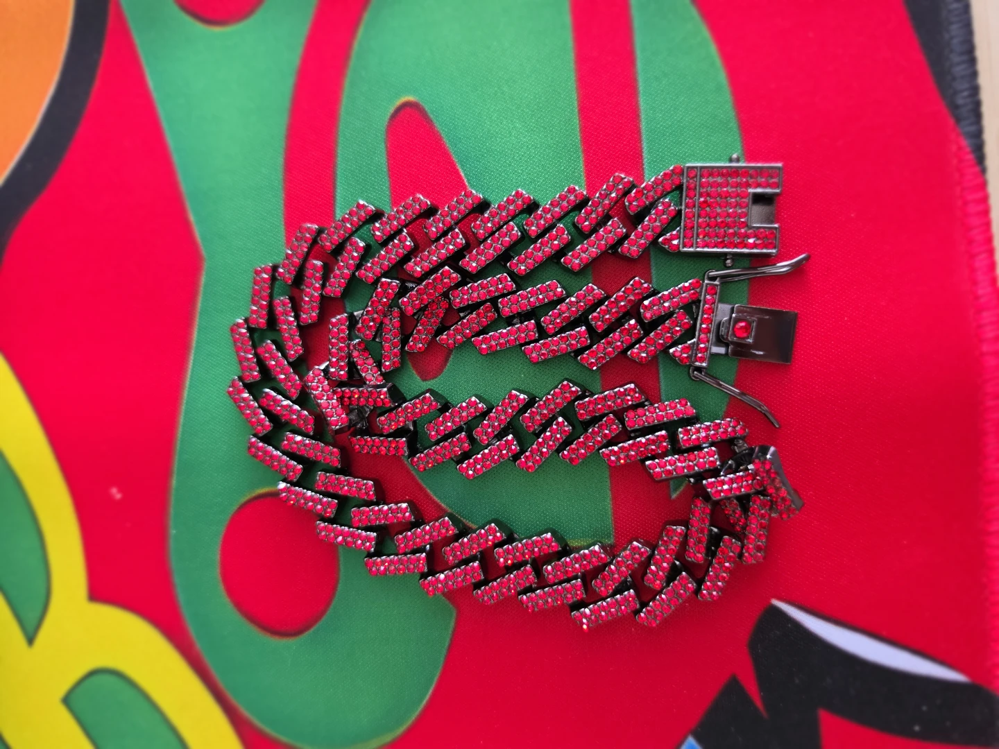 Red Cuban Link Chain Necklace