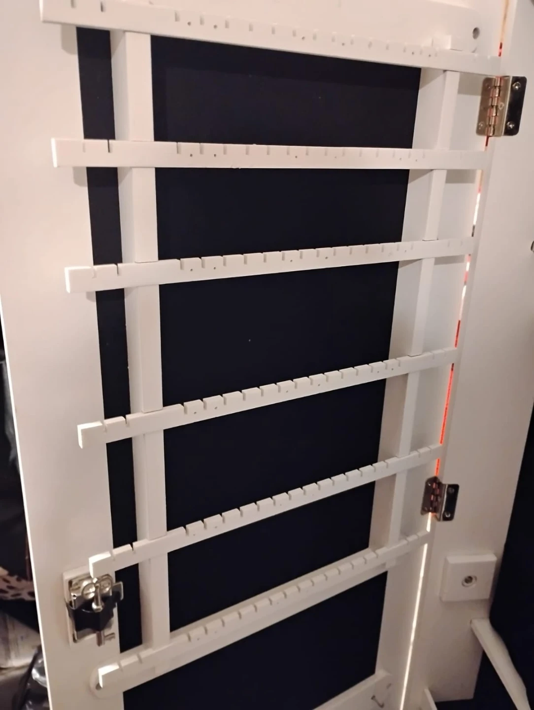 Jewelry stand or cabinet with a full length mirror.   White . - photo 5