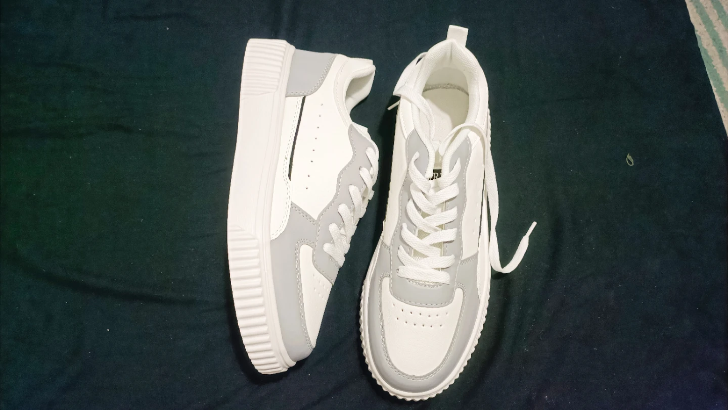 Brand New Grey & White Platform Sneakers – Never Worn - photo 2