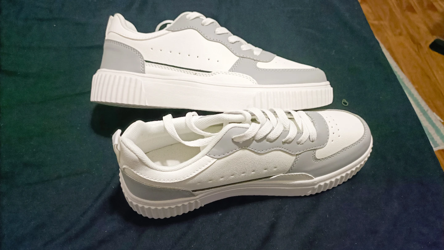Brand New Grey & White Platform Sneakers – Never Worn - photo 4