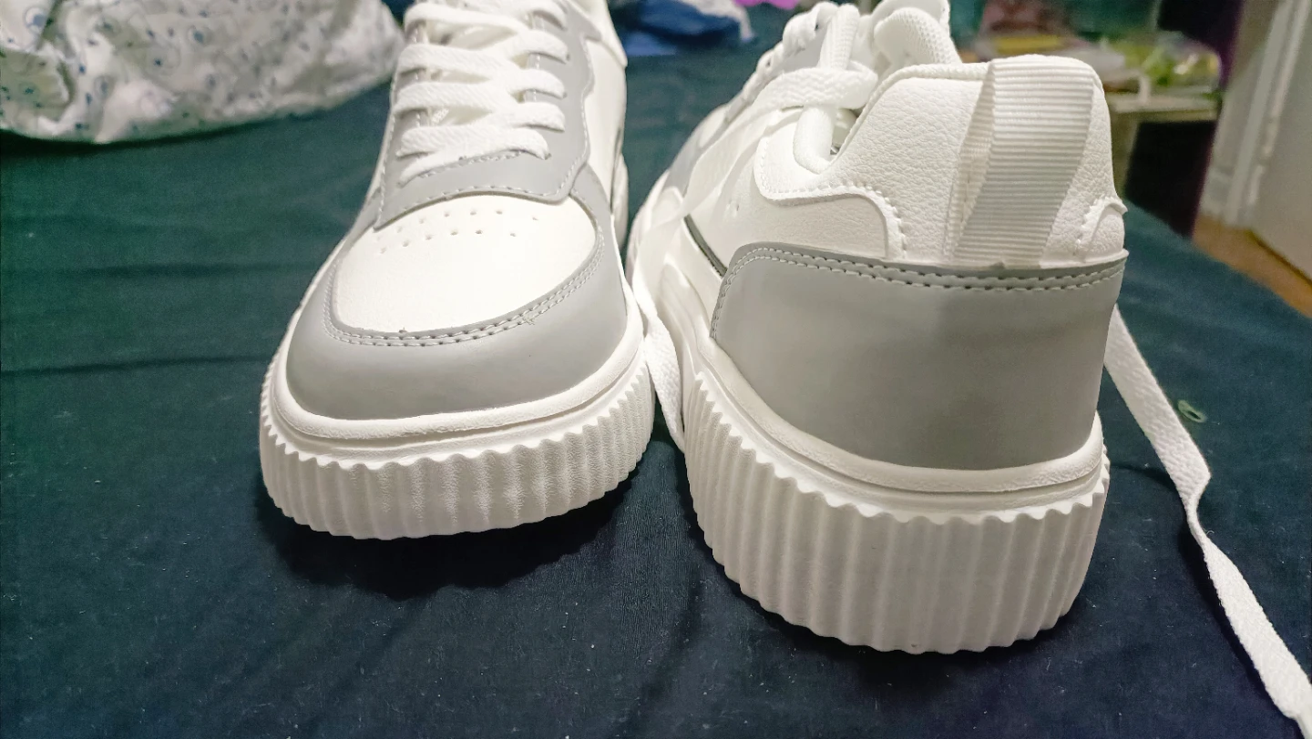 Brand New Grey & White Platform Sneakers – Never Worn - photo 5