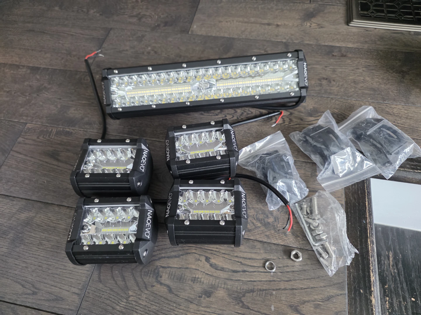 NAOEVO 12 Inch LED Light Bar and 4 Pod Lights Set - photo 5