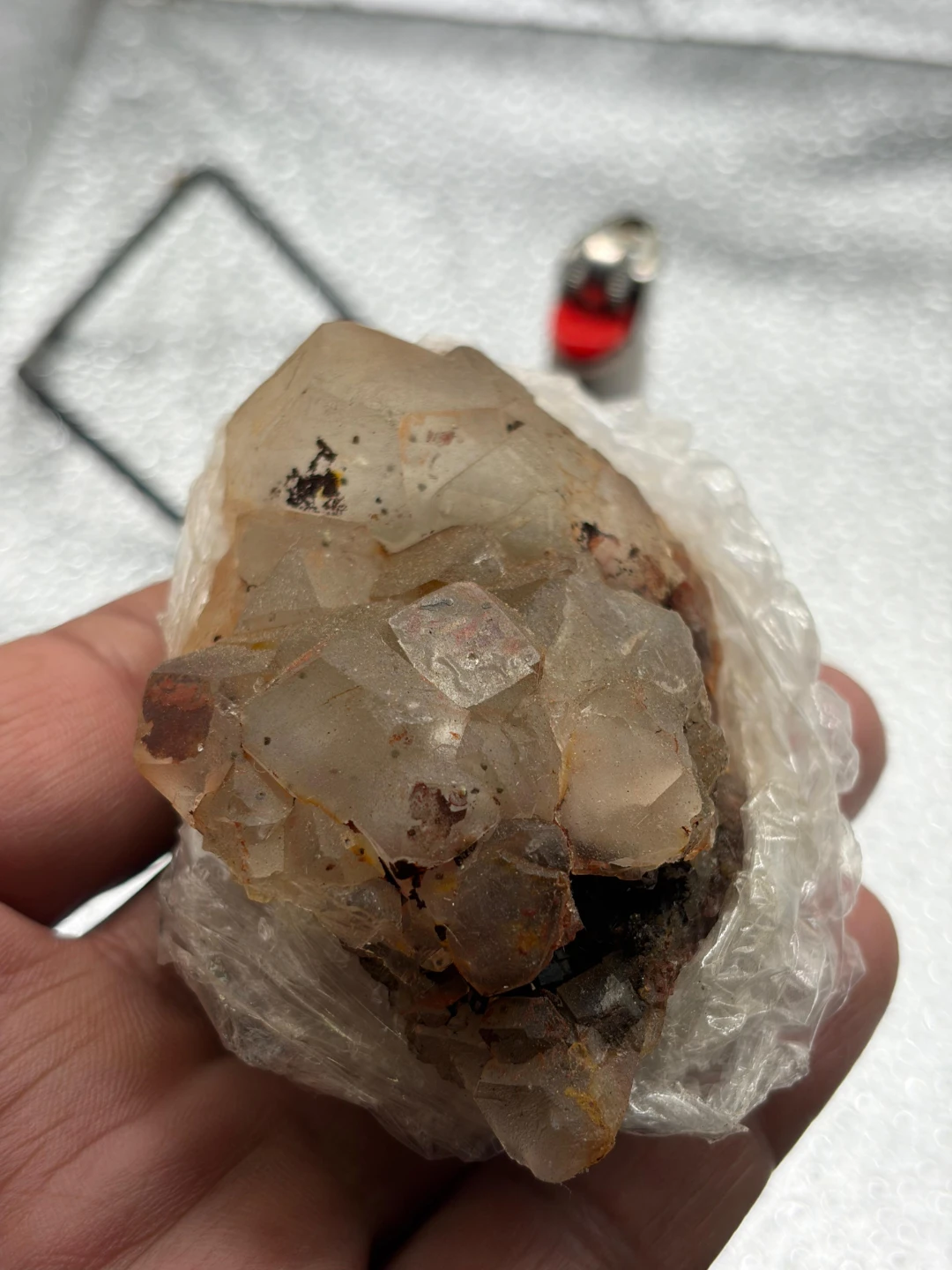 Raw florite Crystal Cluster - photo 3