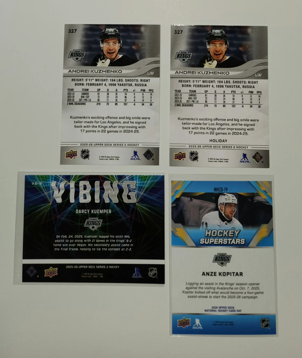Pick Up x4 Los Angeles Kings Hockey Cards - photo 2