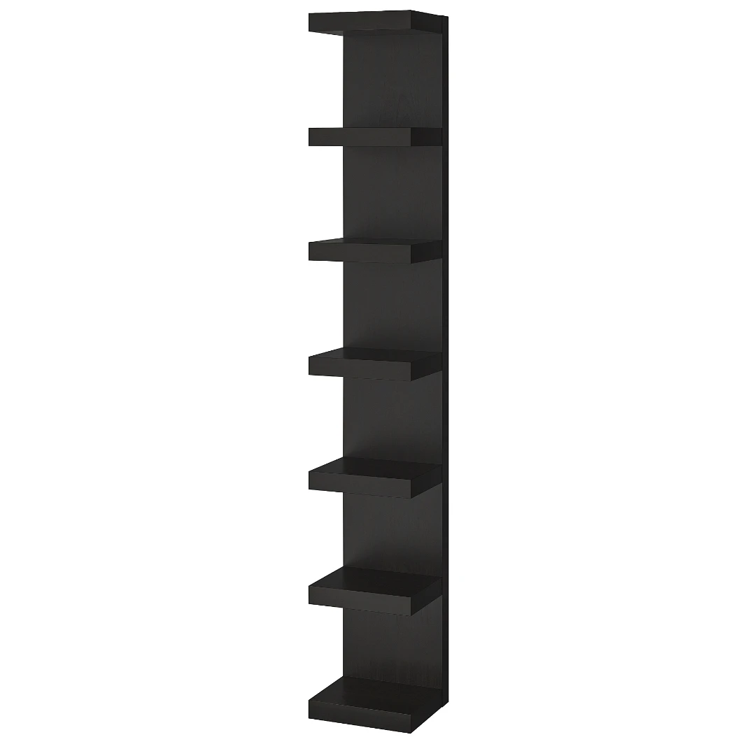 Black lack floating shelving unit