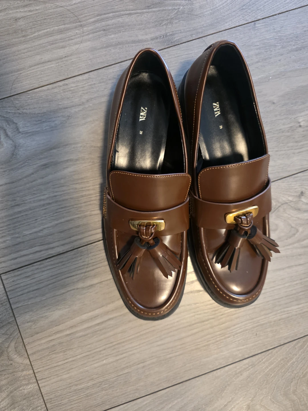 Zara Brown Tassel Loafers - photo 2
