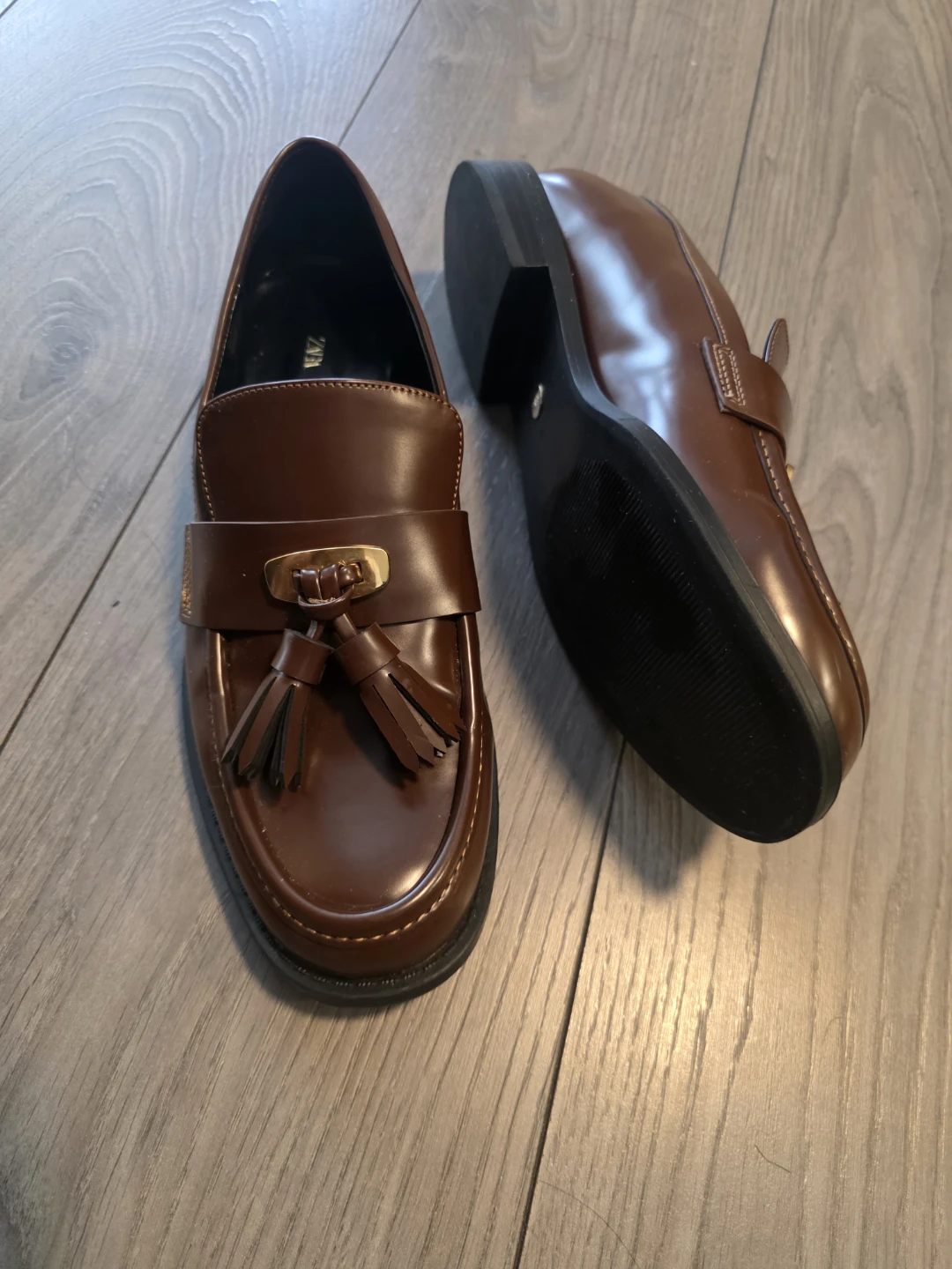 Zara Brown Tassel Loafers - photo 4