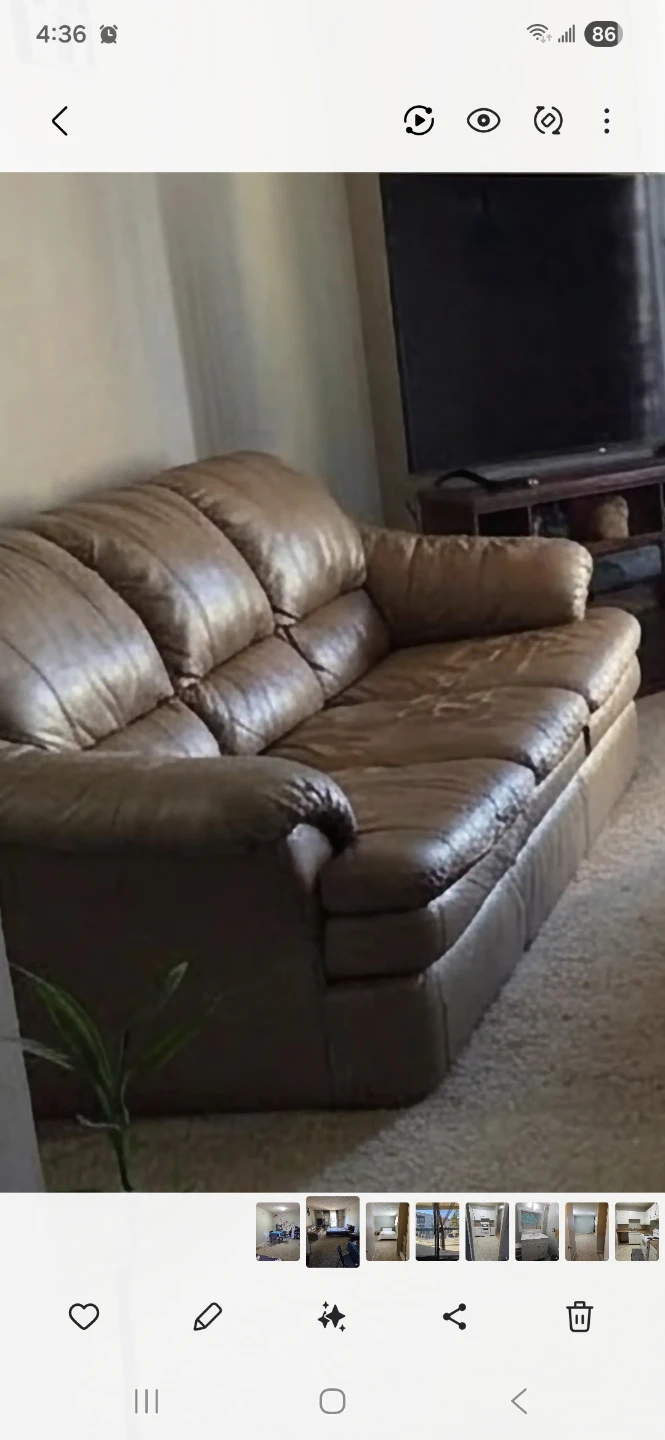 Brown Leather Sofa