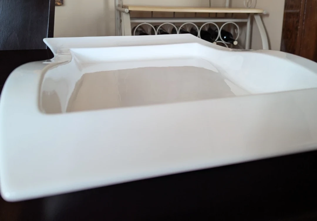 Like new! Gorgeous oversized white serving platter - photo 4