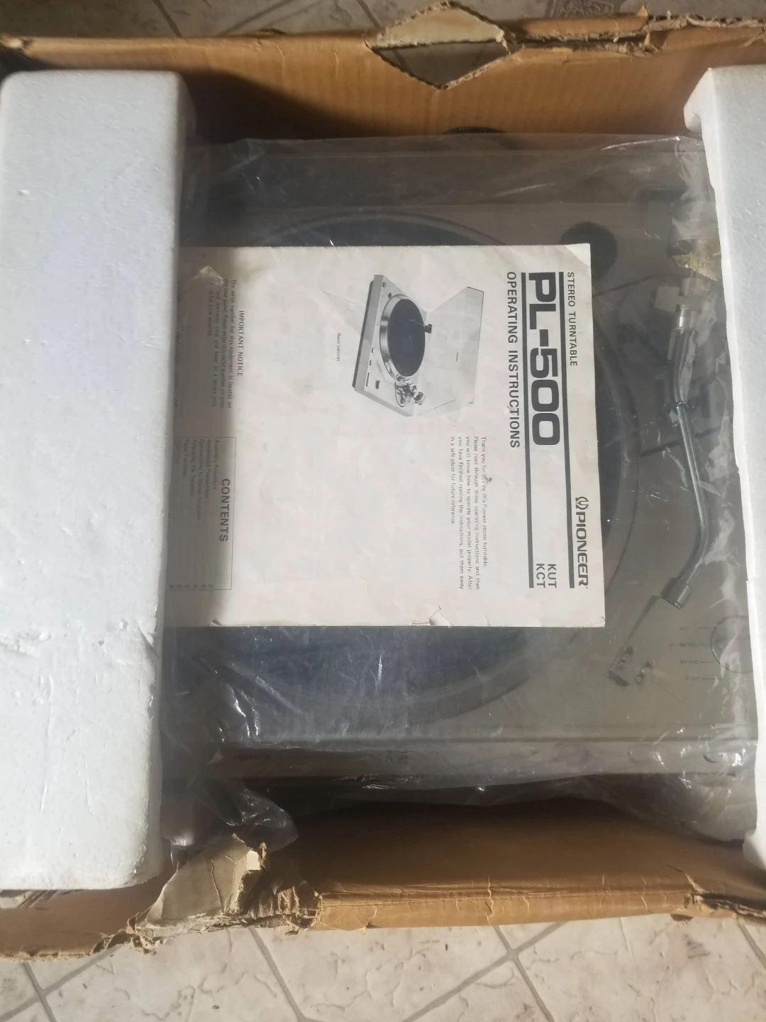 Pioneer PL-500 Stereo Turntable