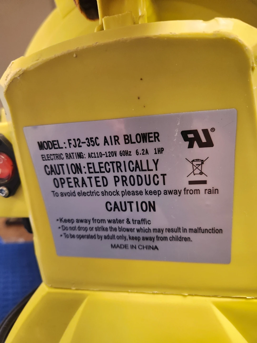 Bounce house Air Blower only - photo 2