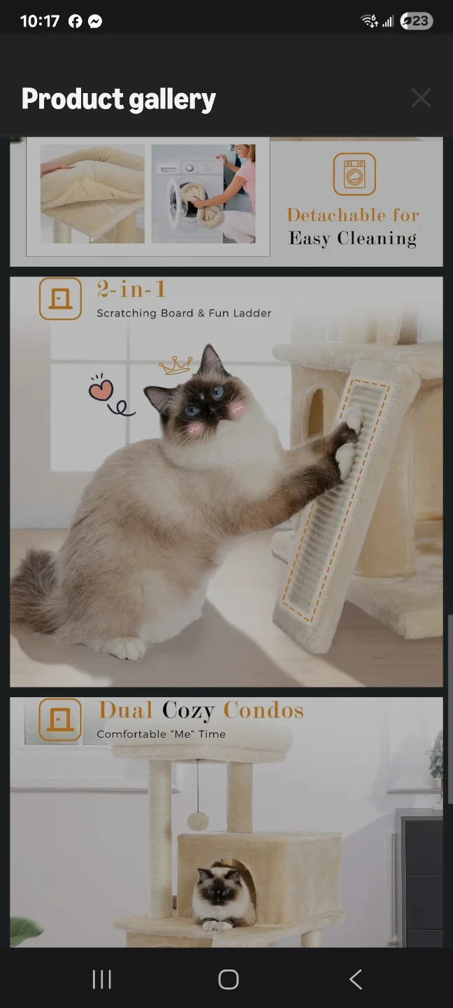 Cat Tower  Double Cat Condos for Indoor Large Cats New - photo 4
