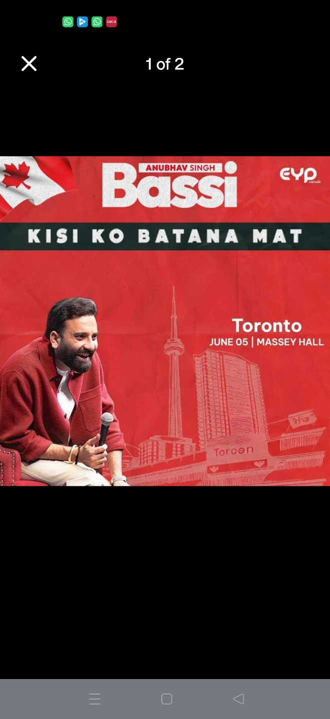 Anubhav Singh Bassi - Kisi Ko Batana Mat- Tickets - Toronto